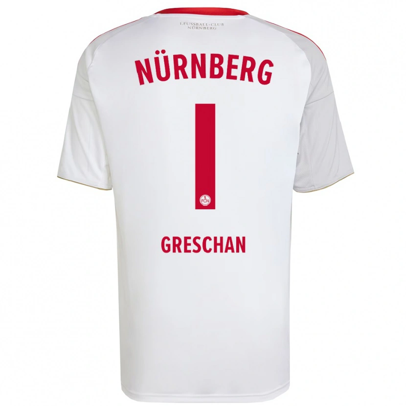 Danxen Dames Lenny Greschan #1 Wit Rood Uitshirt Uittenue 2025/26 T-Shirt