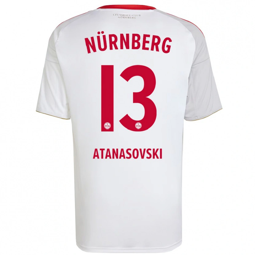 Danxen Dames Adrian Atanasovski #13 Wit Rood Uitshirt Uittenue 2025/26 T-Shirt