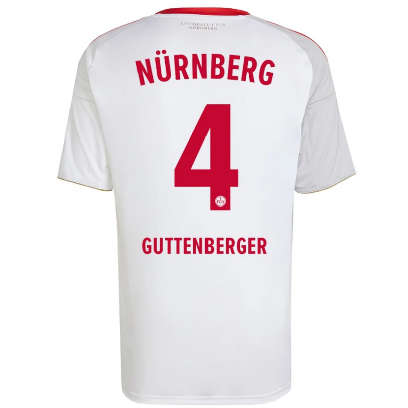 Danxen Dames Luisa Guttenberger #4 Wit Rood Uitshirt Uittenue 2025/26 T-Shirt