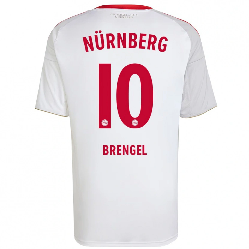 Danxen Dames Jonna Brengel #10 Wit Rood Uitshirt Uittenue 2025/26 T-Shirt