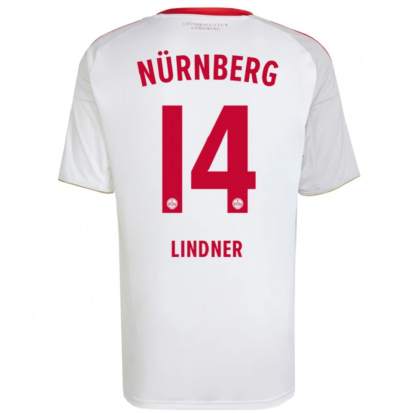 Danxen Dames Marlene Lindner #14 Wit Rood Uitshirt Uittenue 2025/26 T-Shirt