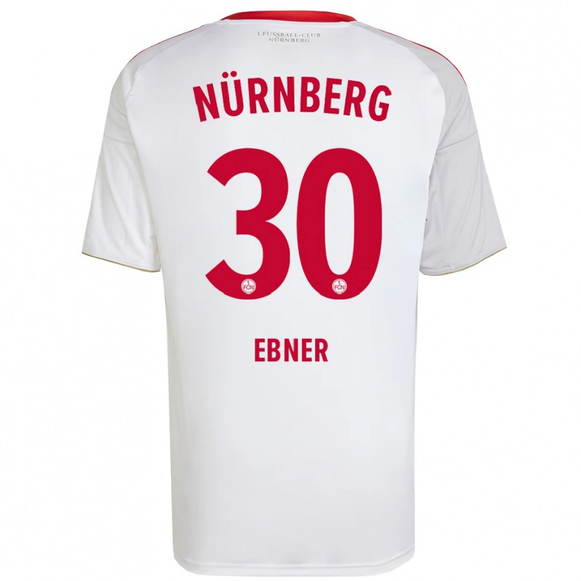 Danxen Dames Gil Ebner #30 Wit Rood Uitshirt Uittenue 2025/26 T-Shirt