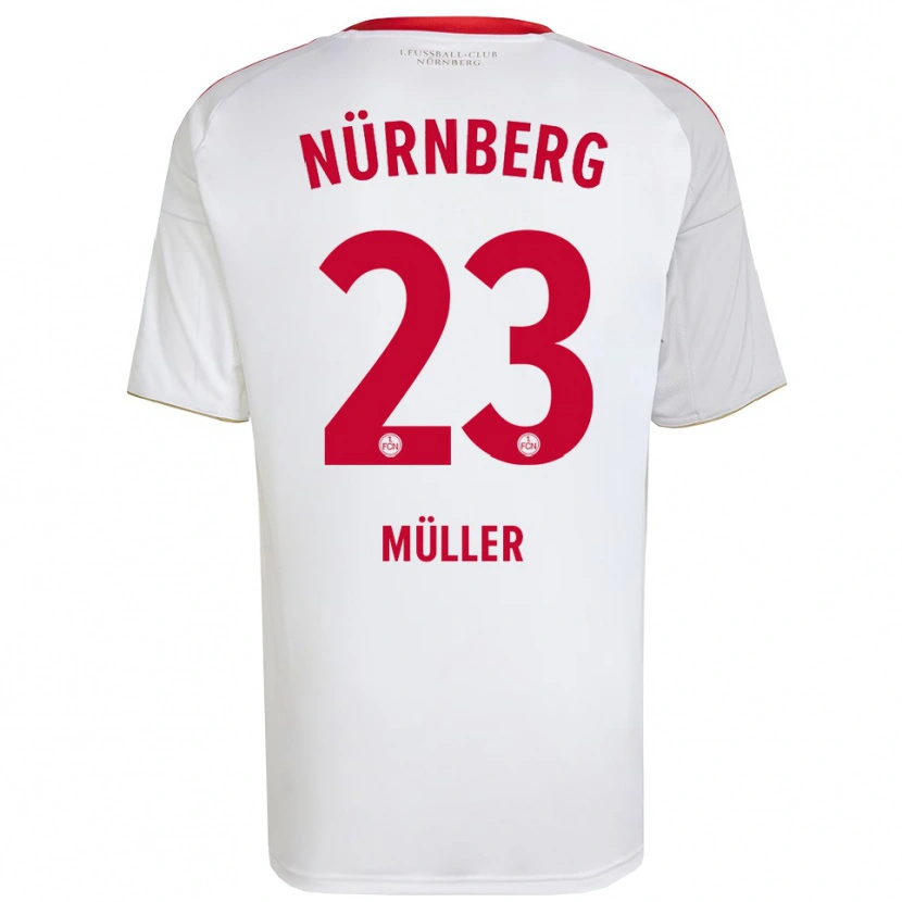 Danxen Dames Paul Müller #23 Wit Rood Uitshirt Uittenue 2025/26 T-Shirt