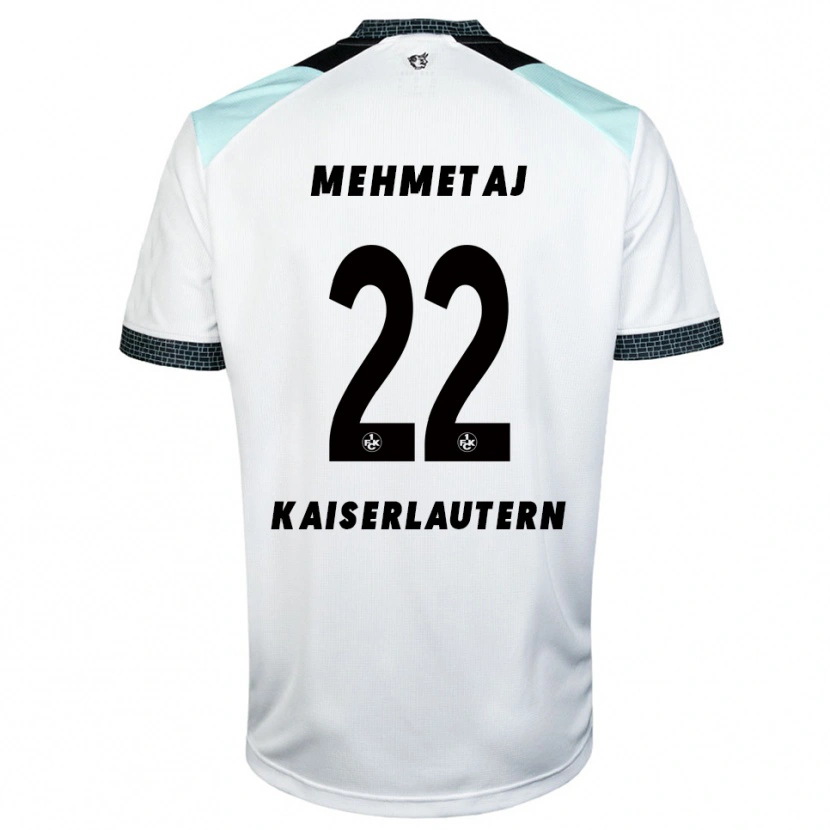 Danxen Dames Alban Mehmetaj #22 Wit Zwart Uitshirt Uittenue 2025/26 T-Shirt