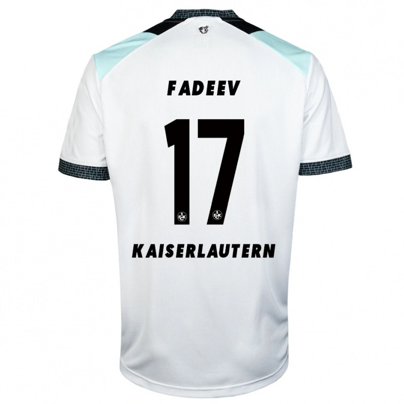 Danxen Dames Vladislav Fadeev #17 Wit Zwart Uitshirt Uittenue 2025/26 T-Shirt