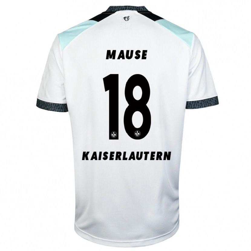 Danxen Dames Jannik Mause #18 Wit Zwart Uitshirt Uittenue 2025/26 T-Shirt