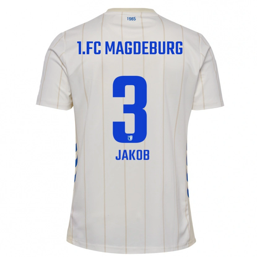 Danxen Dames Henrik Jakob #3 Wit Blauw Uitshirt Uittenue 2025/26 T-Shirt