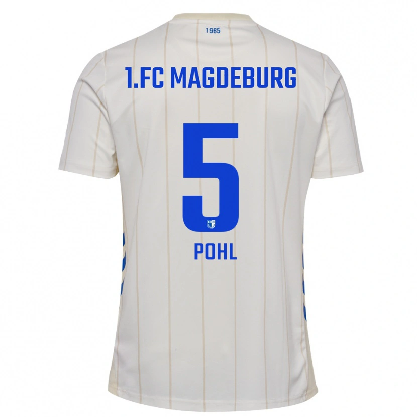Danxen Dames Marvin Pohl #5 Wit Blauw Uitshirt Uittenue 2025/26 T-Shirt