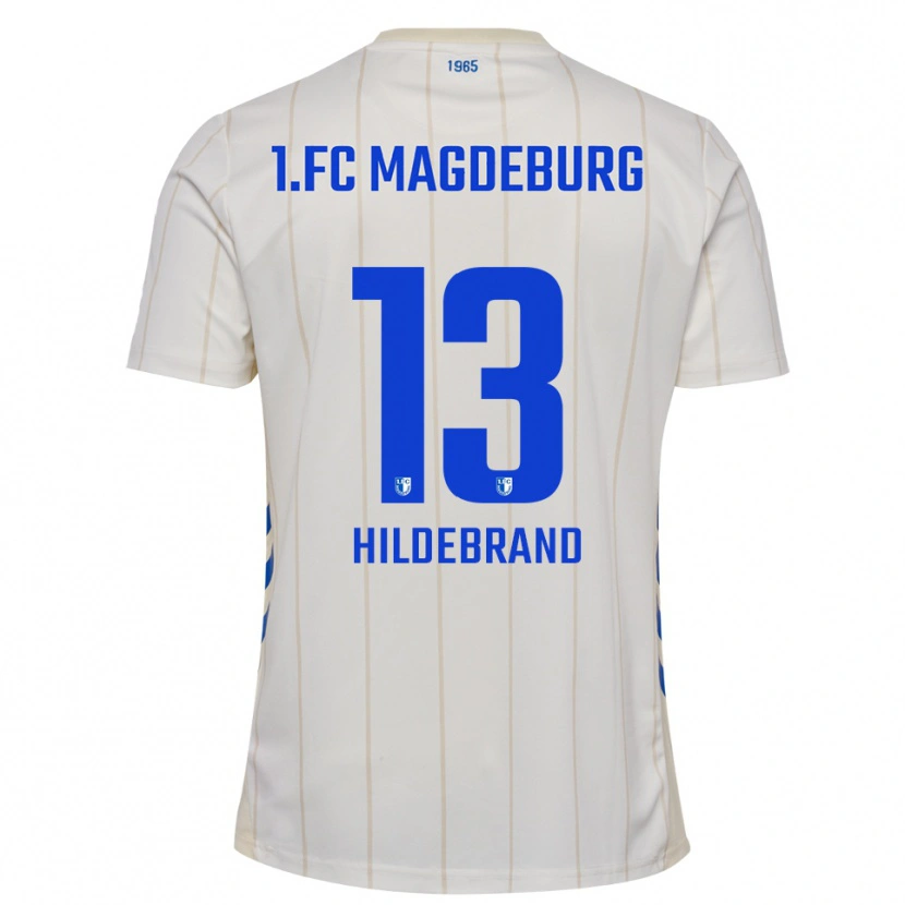 Danxen Dames Caroline Hildebrand #13 Wit Blauw Uitshirt Uittenue 2025/26 T-Shirt