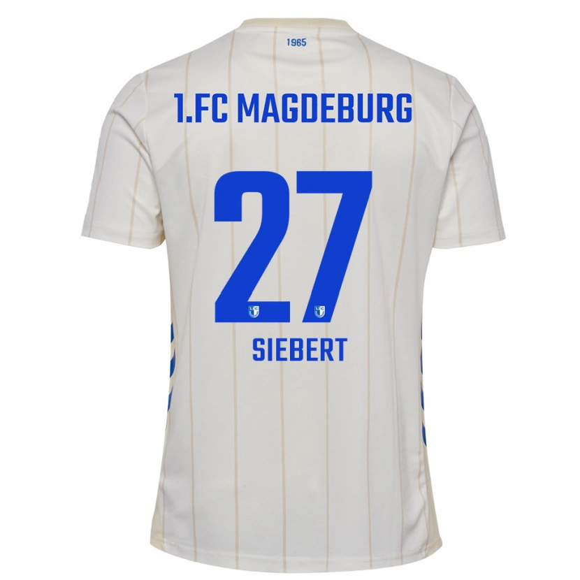 Danxen Dames Marlon Siebert #27 Wit Blauw Uitshirt Uittenue 2025/26 T-Shirt