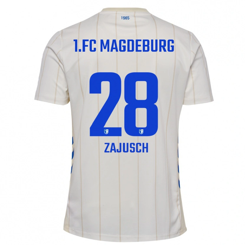 Danxen Dames Marcel Zajusch #28 Wit Blauw Uitshirt Uittenue 2025/26 T-Shirt