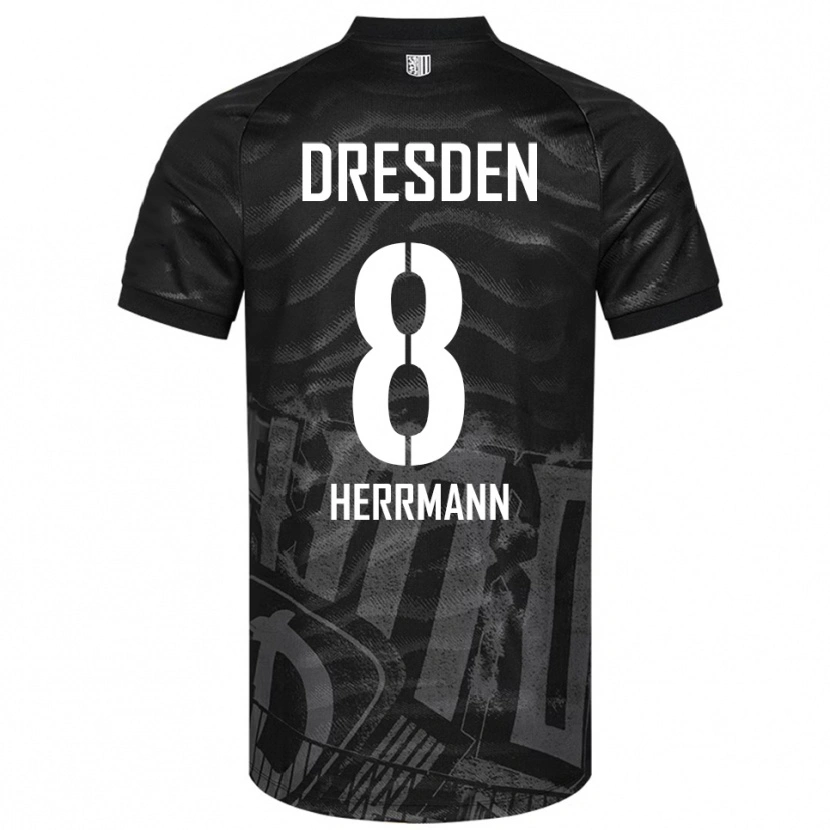 Danxen Dames Luca Herrmann #8 Zwart Grijs Uitshirt Uittenue 2025/26 T-Shirt