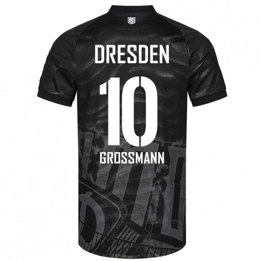 Danxen Dames Tim Großmann #10 Zwart Grijs Uitshirt Uittenue 2025/26 T-Shirt