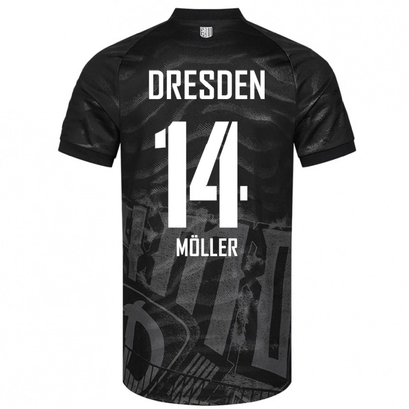 Danxen Dames Gustav Möller #14 Zwart Grijs Uitshirt Uittenue 2025/26 T-Shirt