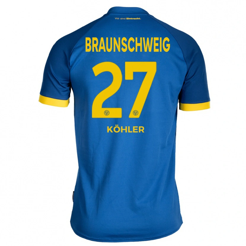Danxen Dames Sven Köhler #27 Koninklijk Blauw Geel Uitshirt Uittenue 2025/26 T-Shirt