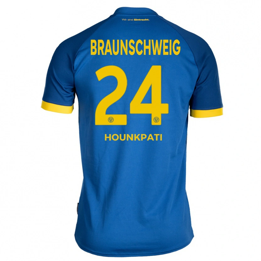 Danxen Dames Marvin Hounkpati #24 Koninklijk Blauw Geel Uitshirt Uittenue 2025/26 T-Shirt
