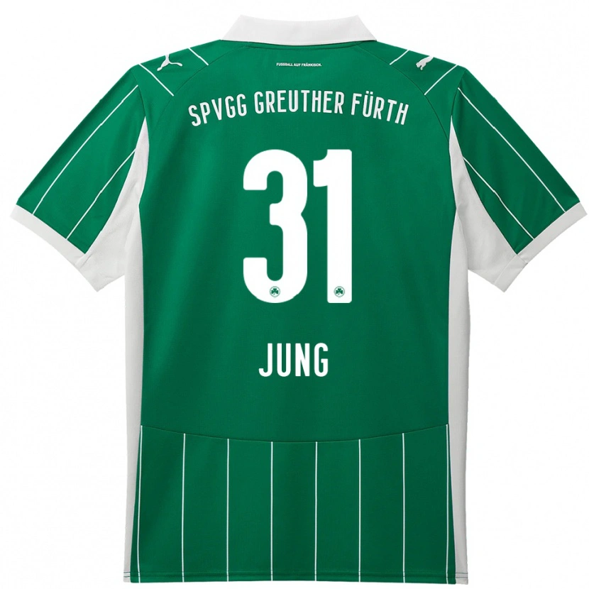 Danxen Dames Sebastian Jung #31 Groen Wit Uitshirt Uittenue 2025/26 T-Shirt