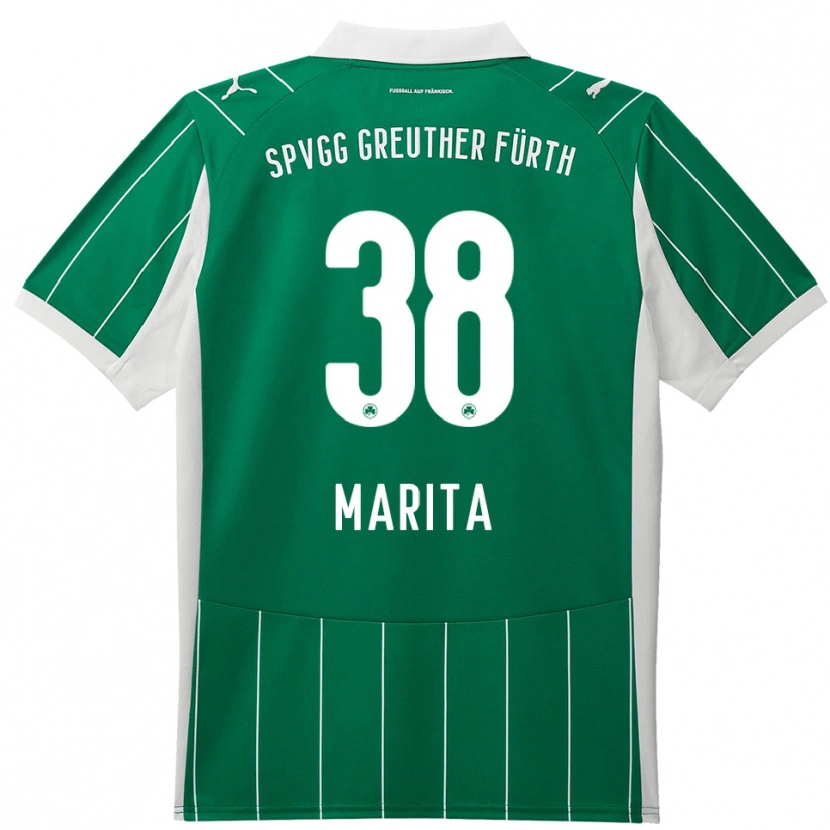 Danxen Dames Raul Marita #38 Groen Wit Uitshirt Uittenue 2025/26 T-Shirt