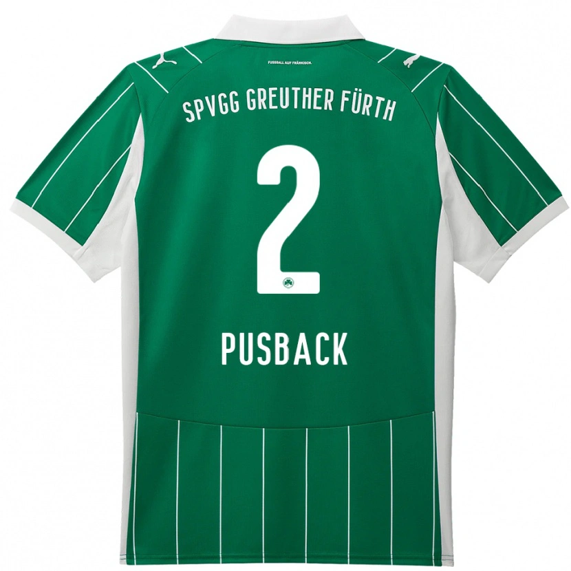 Danxen Dames Tim Pusback #2 Groen Wit Uitshirt Uittenue 2025/26 T-Shirt