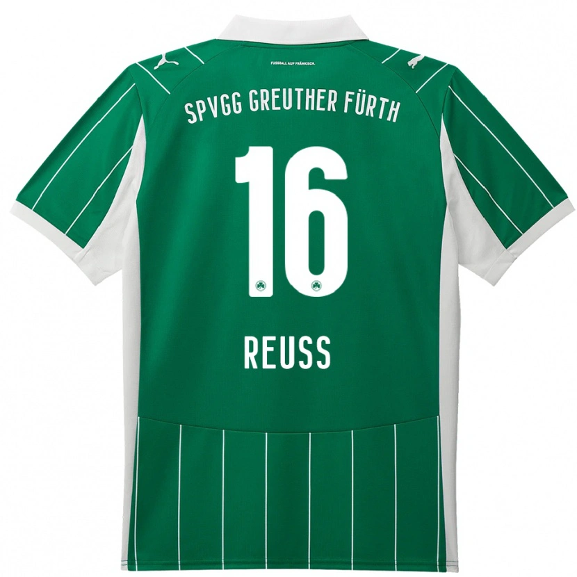 Danxen Dames Jonah Reuß #16 Groen Wit Uitshirt Uittenue 2025/26 T-Shirt