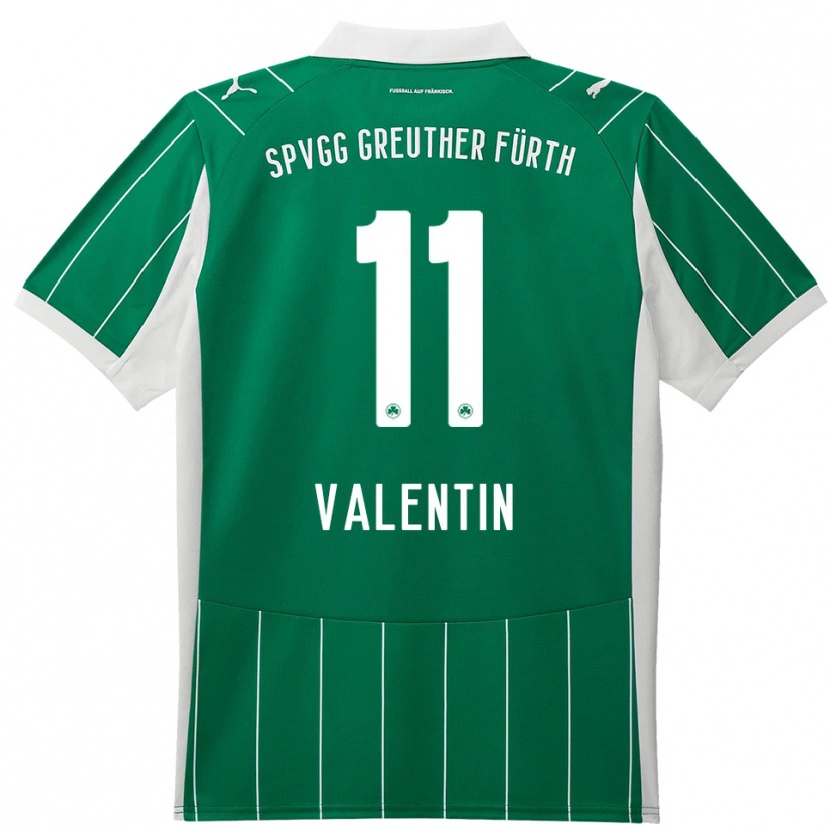 Danxen Dames Jonas Valentin #11 Groen Wit Uitshirt Uittenue 2025/26 T-Shirt
