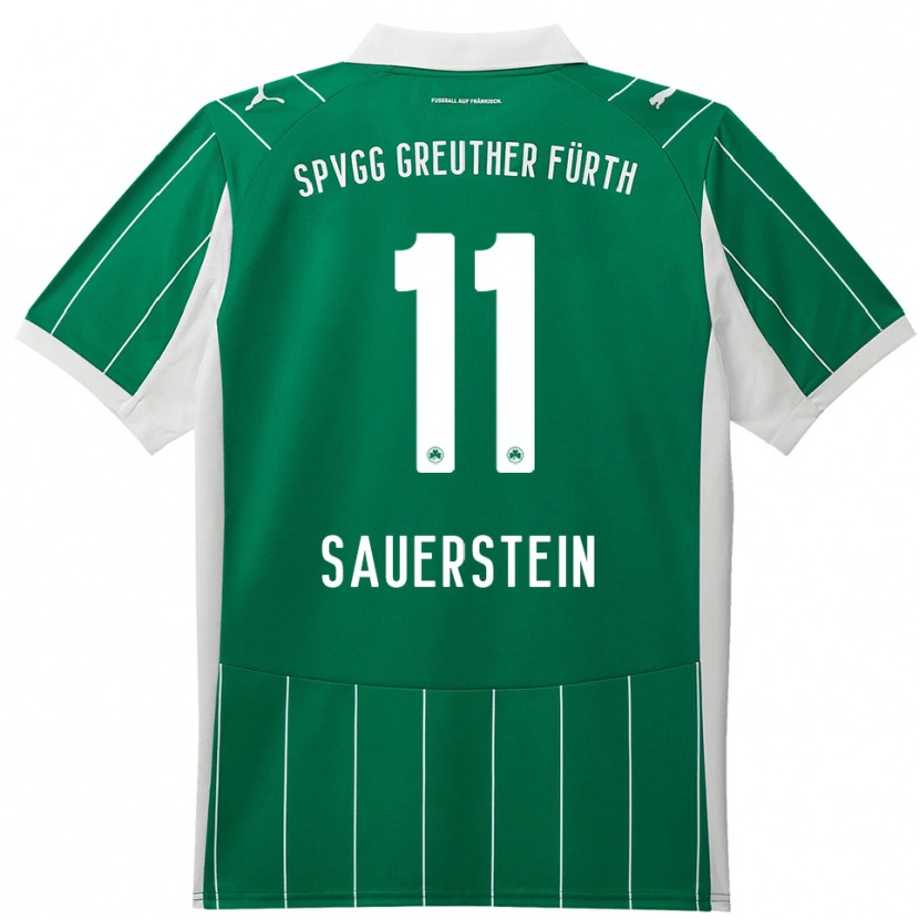 Danxen Dames Toni Sauerstein #11 Groen Wit Uitshirt Uittenue 2025/26 T-Shirt
