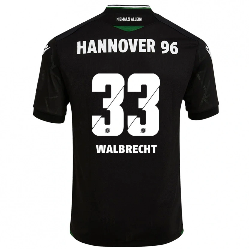 Danxen Dames Tim Walbrecht #33 Zwart Groen Uitshirt Uittenue 2025/26 T-Shirt