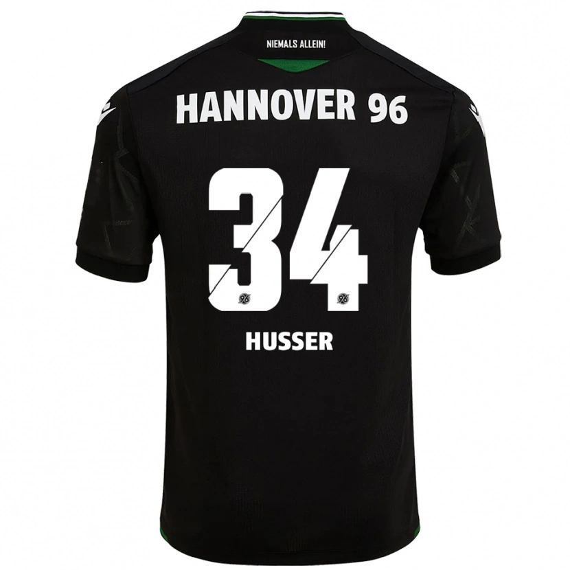 Danxen Dames Denis Husser #34 Zwart Groen Uitshirt Uittenue 2025/26 T-Shirt