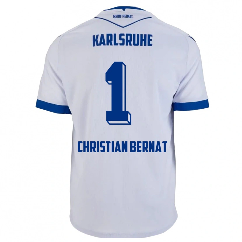 Danxen Dames Hans Christian Bernat #1 Wit Blauw Uitshirt Uittenue 2025/26 T-Shirt