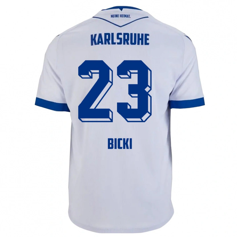 Danxen Dames Bekem Bicki #23 Wit Blauw Uitshirt Uittenue 2025/26 T-Shirt