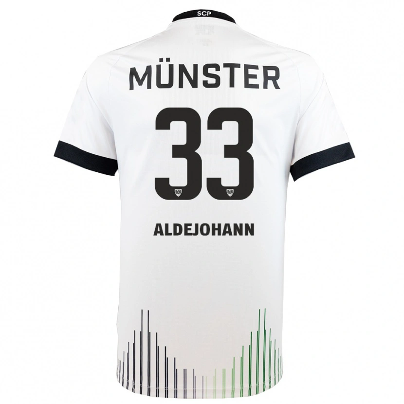 Danxen Dames Sören Aldejohann #33 Wit Zwart Uitshirt Uittenue 2025/26 T-Shirt