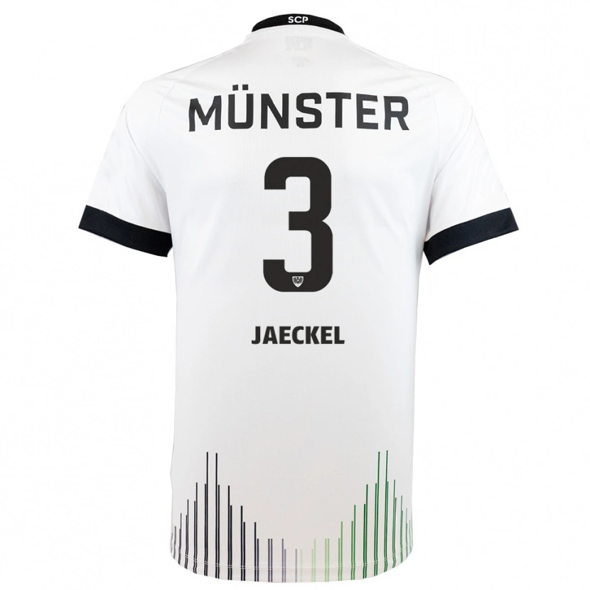 Danxen Dames Paul Jaeckel #3 Wit Zwart Uitshirt Uittenue 2025/26 T-Shirt