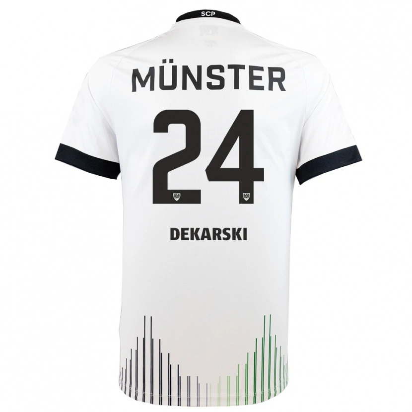 Danxen Dames Lasse Dekarski #24 Wit Zwart Uitshirt Uittenue 2025/26 T-Shirt