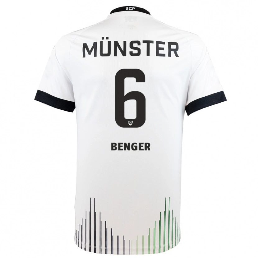 Danxen Dames Marcel Benger #6 Wit Zwart Uitshirt Uittenue 2025/26 T-Shirt