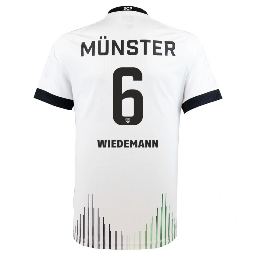 Danxen Dames Lino Wiedemann #6 Wit Zwart Uitshirt Uittenue 2025/26 T-Shirt