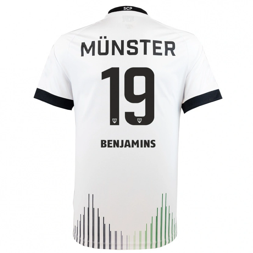 Danxen Dames Marvin Benjamins #19 Wit Zwart Uitshirt Uittenue 2025/26 T-Shirt