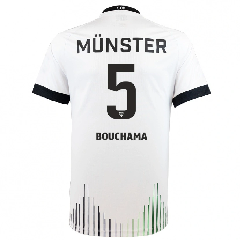 Danxen Dames Yassine Bouchama #5 Wit Zwart Uitshirt Uittenue 2025/26 T-Shirt