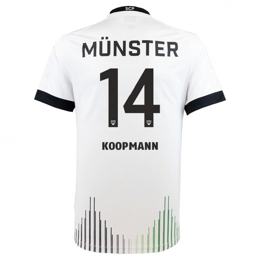 Danxen Dames Pascal Koopmann #14 Wit Zwart Uitshirt Uittenue 2025/26 T-Shirt