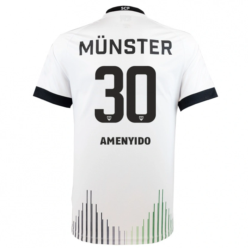 Danxen Dames Etienne Amenyido #30 Wit Zwart Uitshirt Uittenue 2025/26 T-Shirt