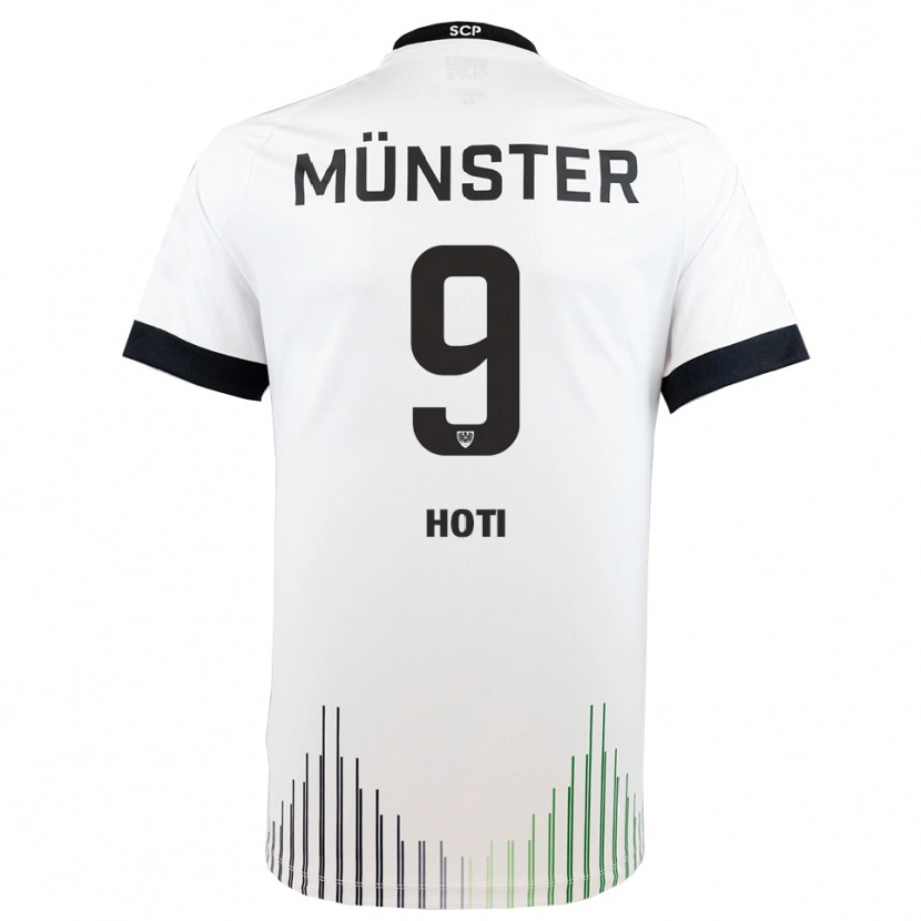 Danxen Dames Arbnor Hoti #9 Wit Zwart Uitshirt Uittenue 2025/26 T-Shirt