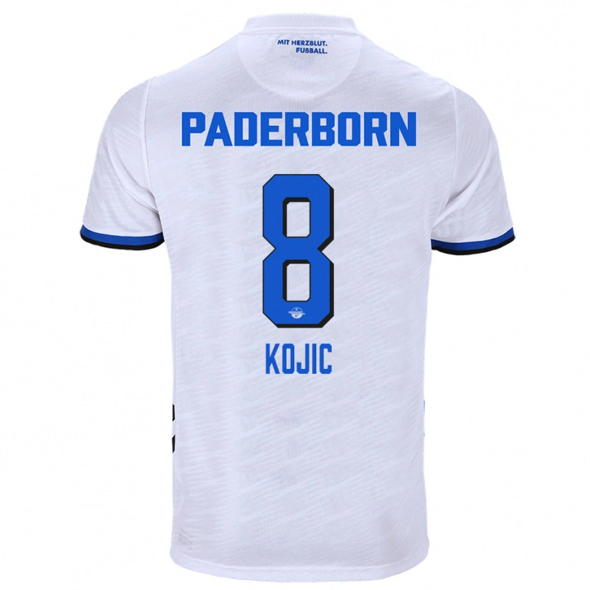 Danxen Dames Medin Kojic #8 Wit Blauw Uitshirt Uittenue 2025/26 T-Shirt