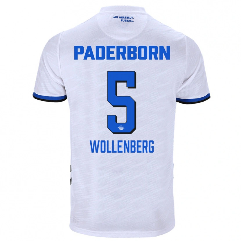 Danxen Dames Paul Wollenberg #5 Wit Blauw Uitshirt Uittenue 2025/26 T-Shirt
