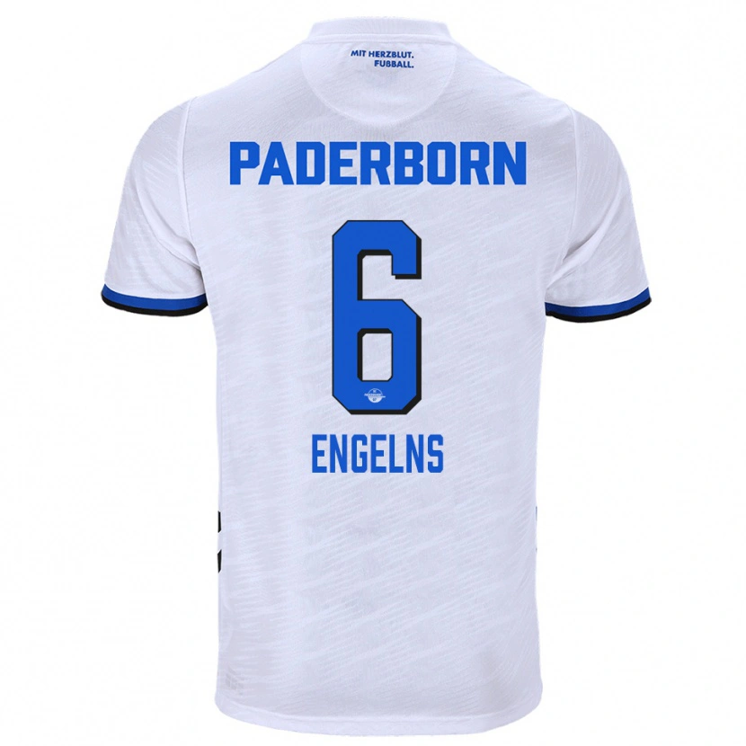 Danxen Dames Luis Engelns #6 Wit Blauw Uitshirt Uittenue 2025/26 T-Shirt