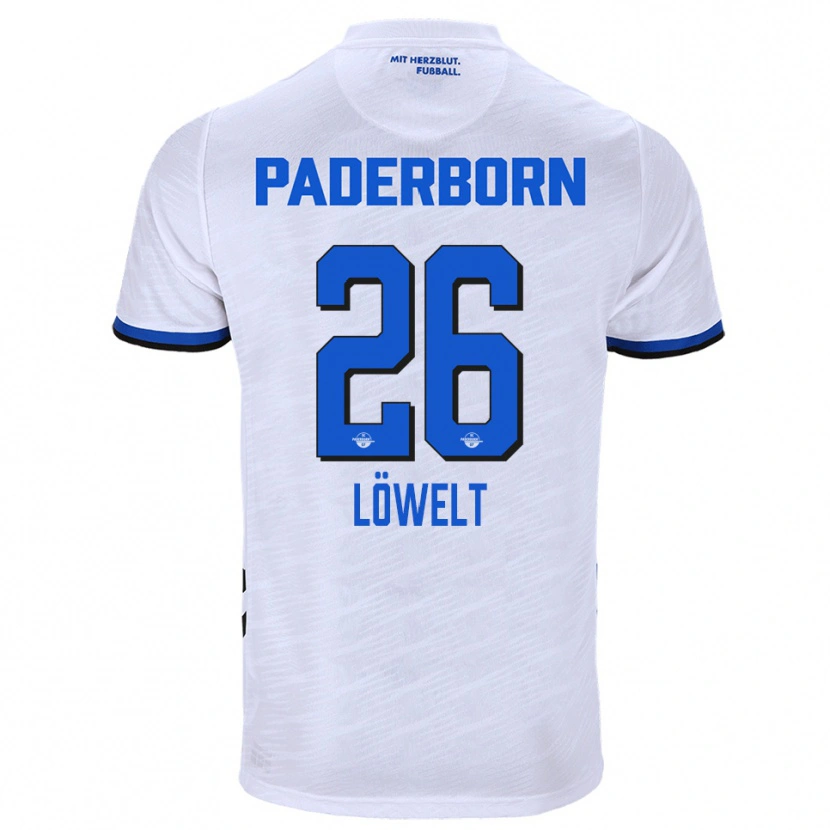 Danxen Dames Luca Löwelt #26 Wit Blauw Uitshirt Uittenue 2025/26 T-Shirt