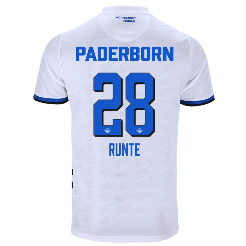 Danxen Dames Mick-Jonas Runte #28 Wit Blauw Uitshirt Uittenue 2025/26 T-Shirt
