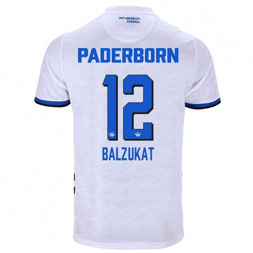 Danxen Dames Jens Balzukat #12 Wit Blauw Uitshirt Uittenue 2025/26 T-Shirt