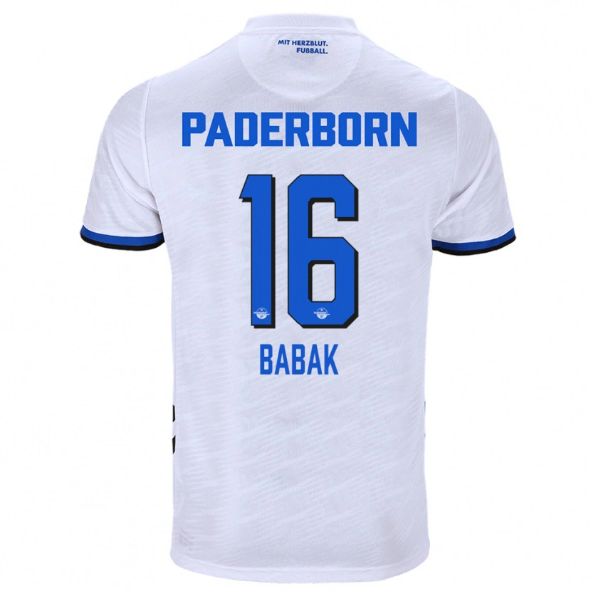 Danxen Dames Fedir Babak #16 Wit Blauw Uitshirt Uittenue 2025/26 T-Shirt