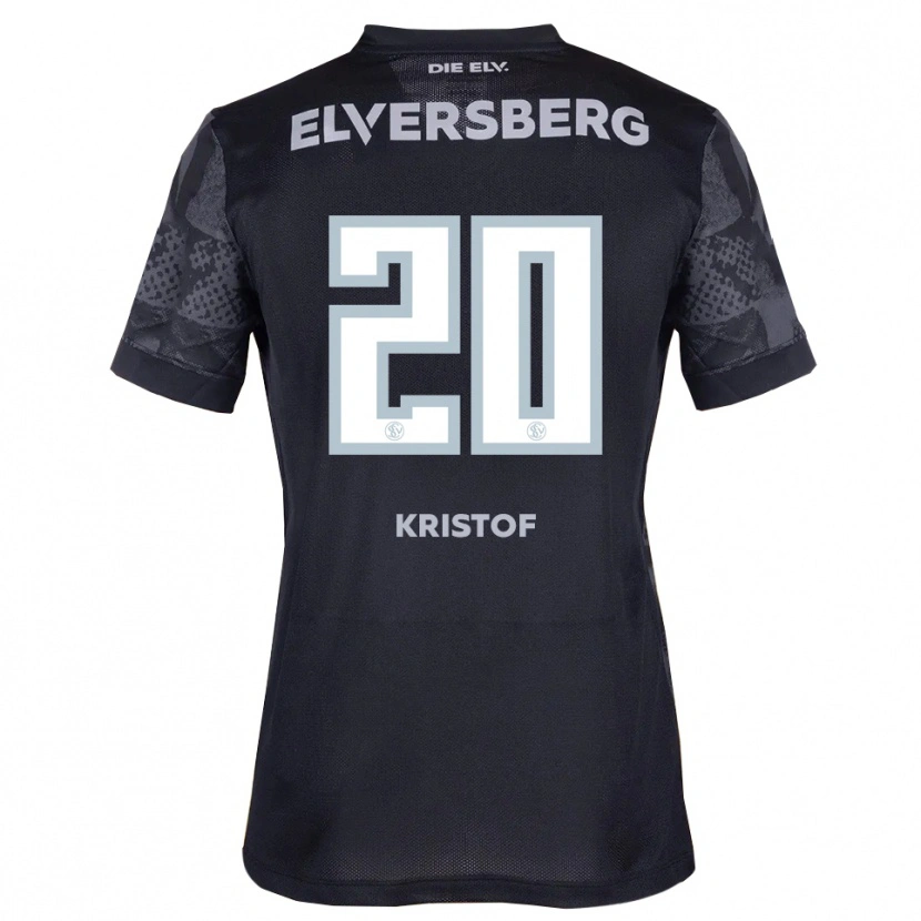 Danxen Dames Nicolas Kristof #20 Zwart Grijs Uitshirt Uittenue 2025/26 T-Shirt