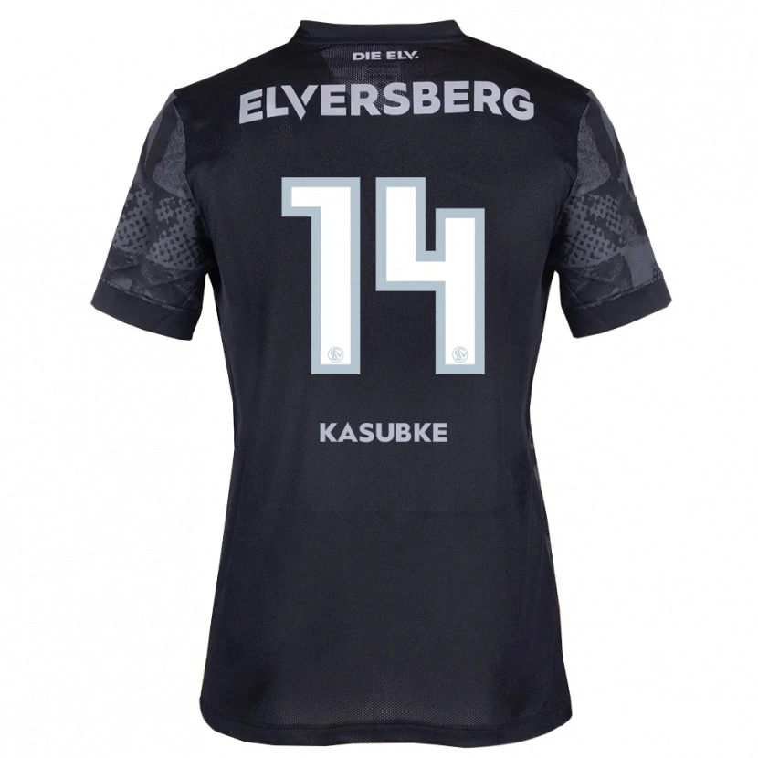Danxen Dames Manuel Kasubke #14 Zwart Grijs Uitshirt Uittenue 2025/26 T-Shirt