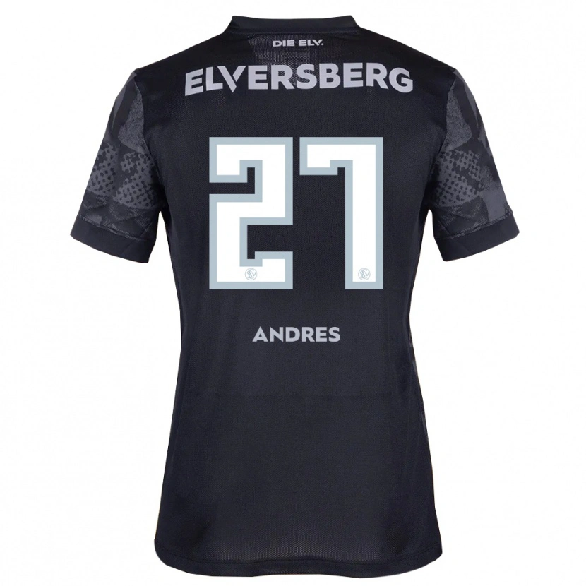 Danxen Dames Alissa Andres #27 Zwart Grijs Uitshirt Uittenue 2025/26 T-Shirt